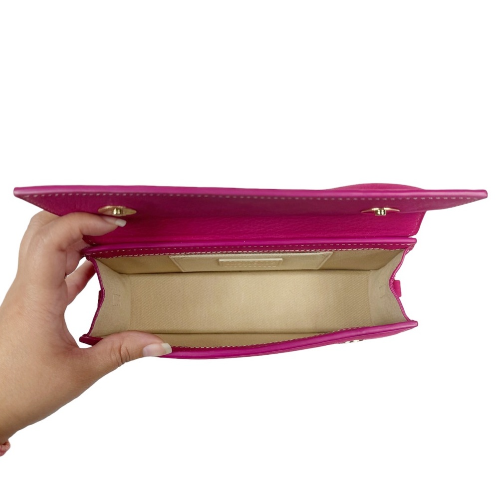 Jacquemus Le Chiquito Long Nubuck Cross Body Purse Handbag in Pink - Picture 15 of 17